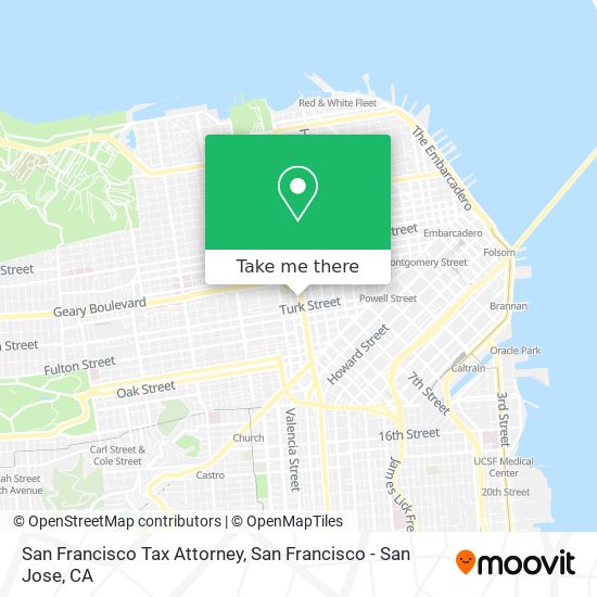 San Francisco Tax Attorney map