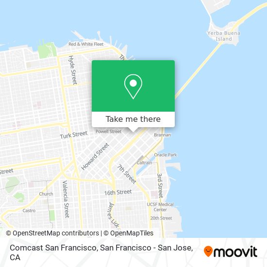 Mapa de Comcast San Francisco