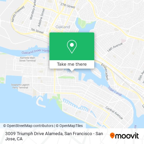 Mapa de 3009 Triumph Drive Alameda