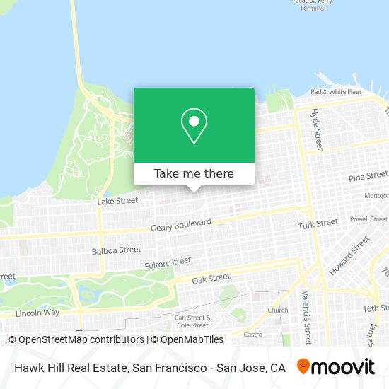 Hawk Hill Real Estate map