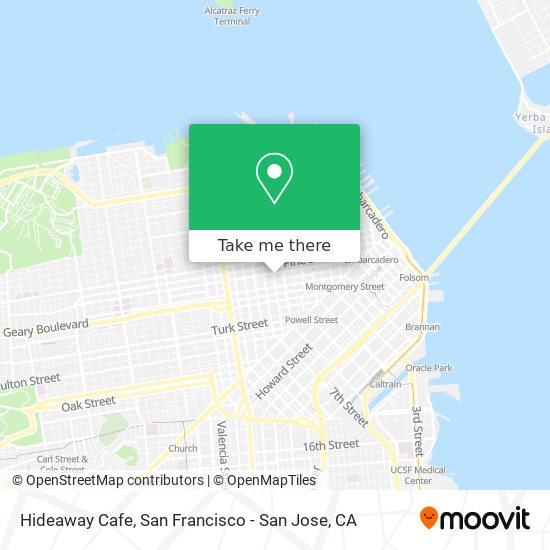 Mapa de Hideaway Cafe