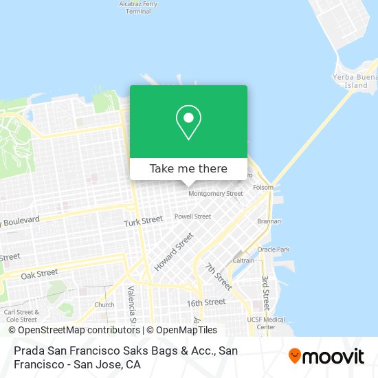 Mapa de Prada San Francisco Saks Bags & Acc.
