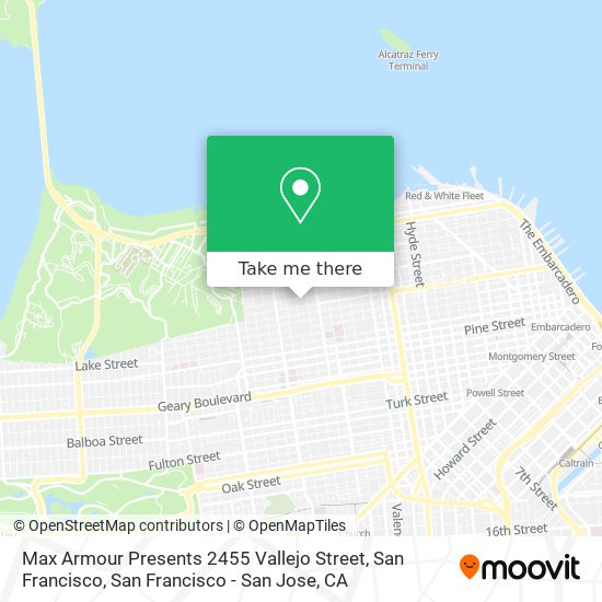 Mapa de Max Armour Presents 2455 Vallejo Street, San Francisco