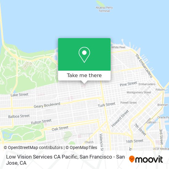 Low Vision Services CA Pacific map