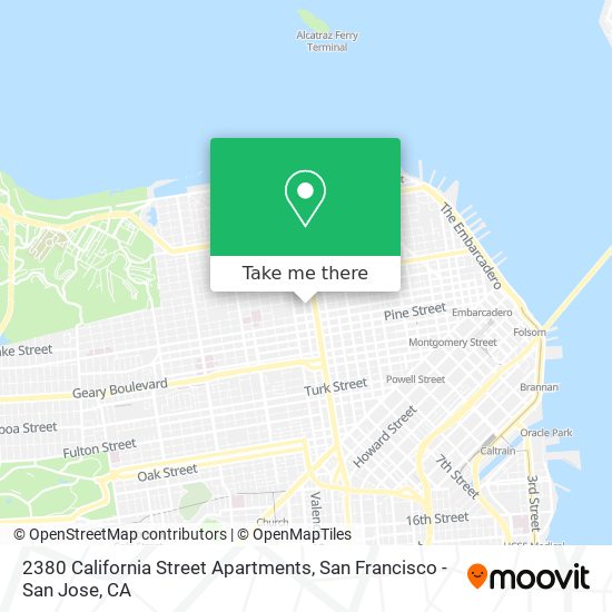 2380 California Street Apartments map