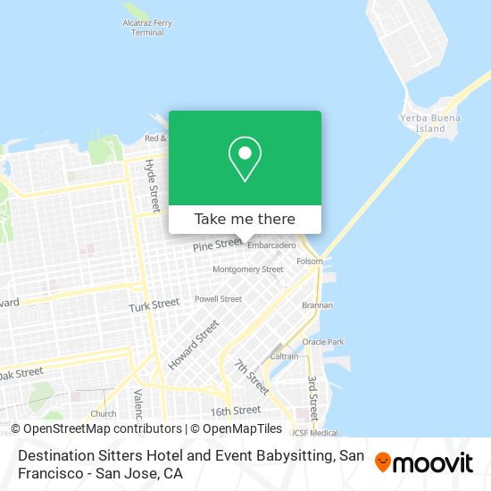 Destination Sitters Hotel and Event Babysitting map