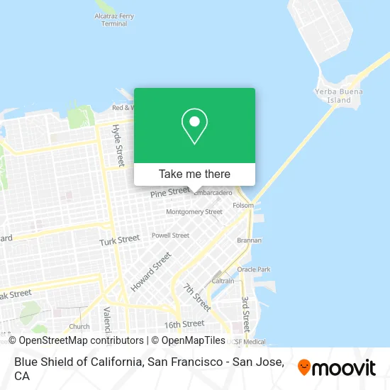 Mapa de Blue Shield of California