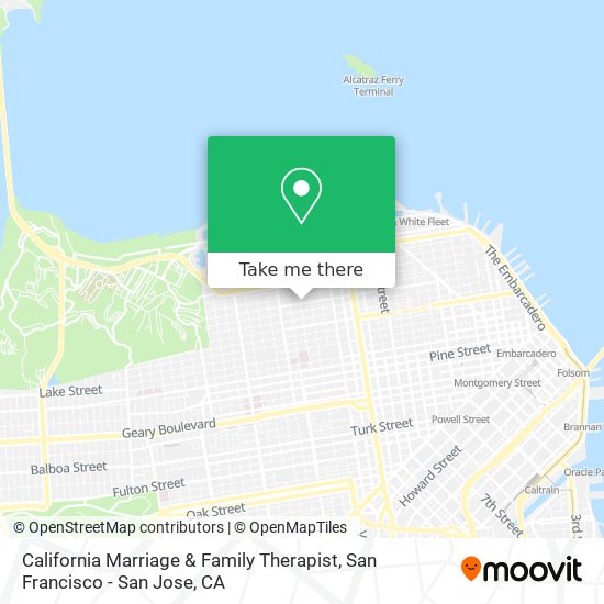 Mapa de California Marriage & Family Therapist