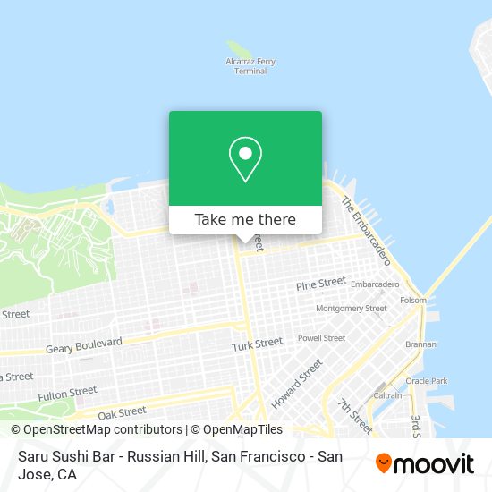 Mapa de Saru Sushi Bar - Russian Hill