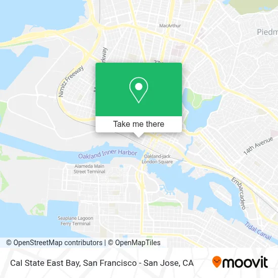 Cal State East Bay map