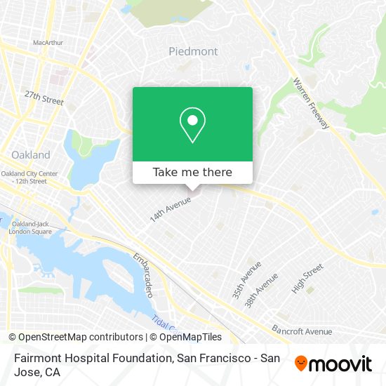 Fairmont Hospital Foundation map