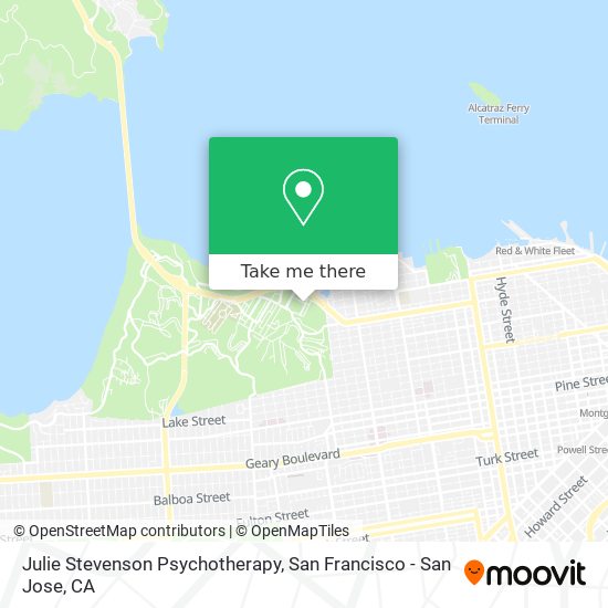 Julie Stevenson Psychotherapy map