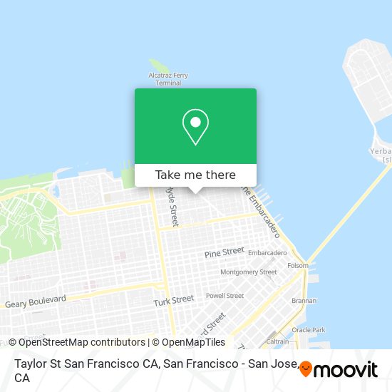 Taylor St San Francisco CA map