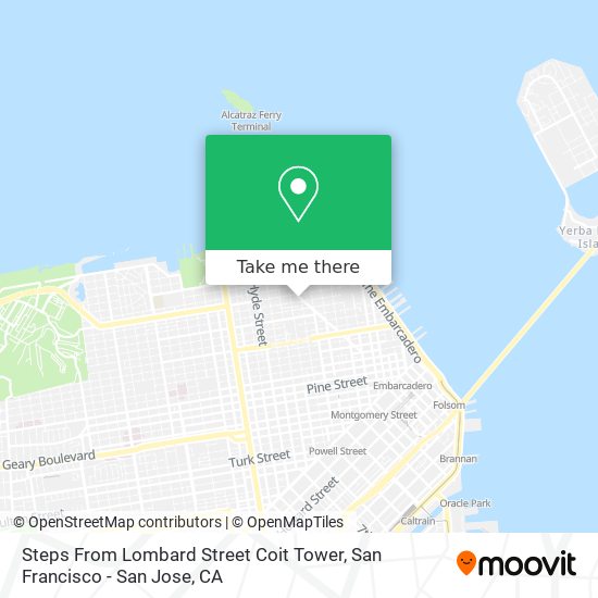 Mapa de Steps From Lombard Street Coit Tower