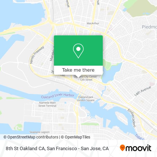 8th St Oakland CA map