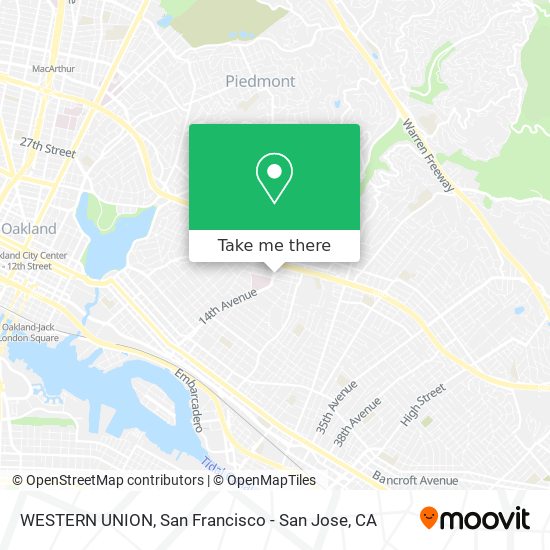 WESTERN UNION map