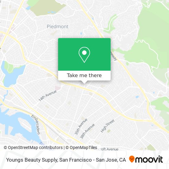 Mapa de Youngs Beauty Supply