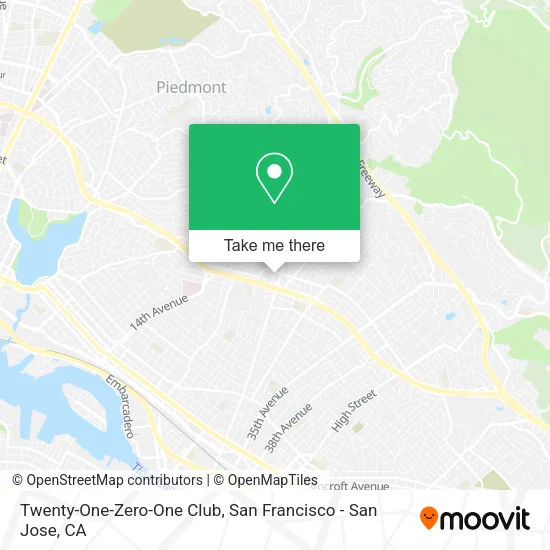 Mapa de Twenty-One-Zero-One Club