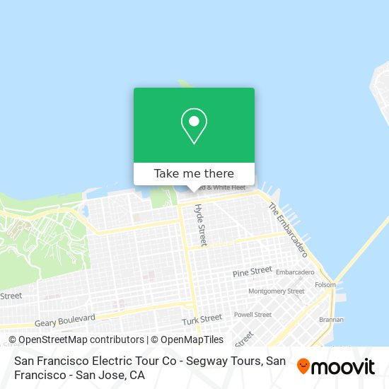 Mapa de San Francisco Electric Tour Co - Segway Tours