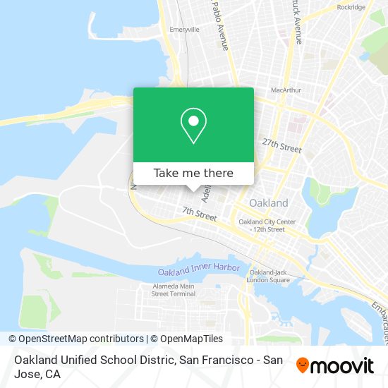 Oakland Unified School Distric map