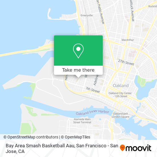 Mapa de Bay Area Smash Basketball Aau