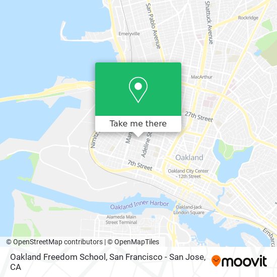 Mapa de Oakland Freedom School