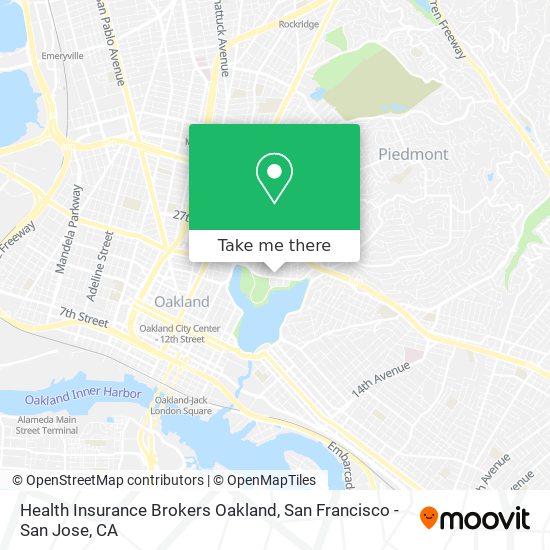 Health Insurance Brokers Oakland map