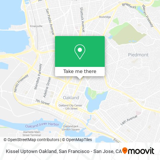 Mapa de Kissel Uptown Oakland