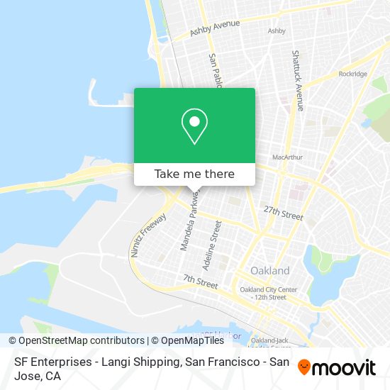 SF Enterprises - Langi Shipping map