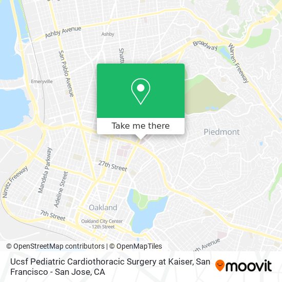 Mapa de Ucsf Pediatric Cardiothoracic Surgery at Kaiser