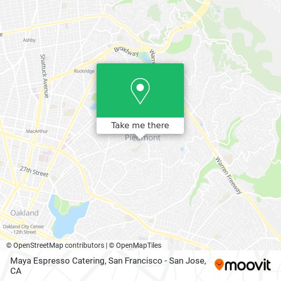 Maya Espresso Catering map
