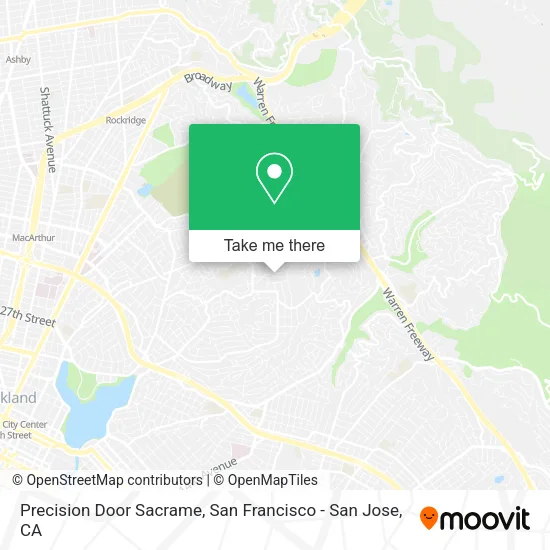 Precision Door Sacrame map
