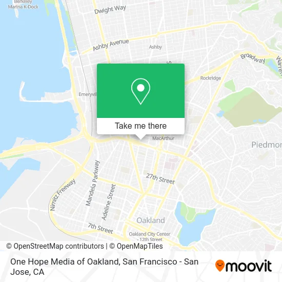 One Hope Media of Oakland map