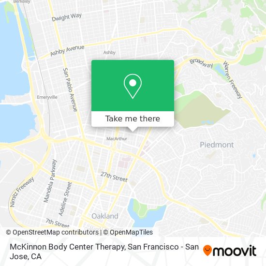 McKinnon Body Center Therapy map
