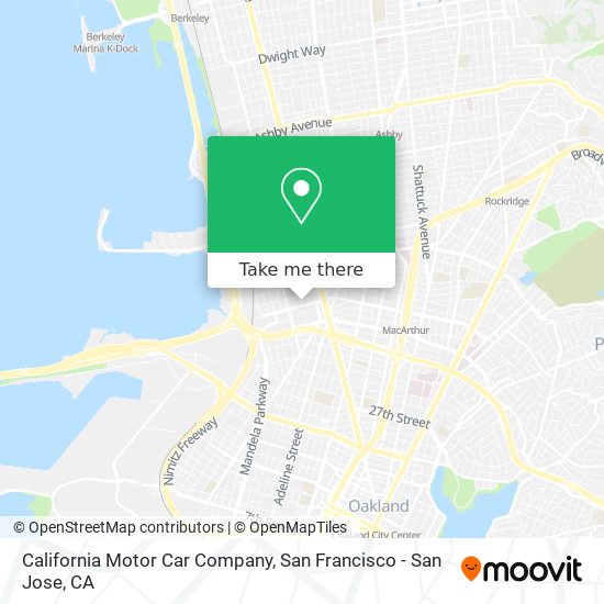 California Motor Car Company map