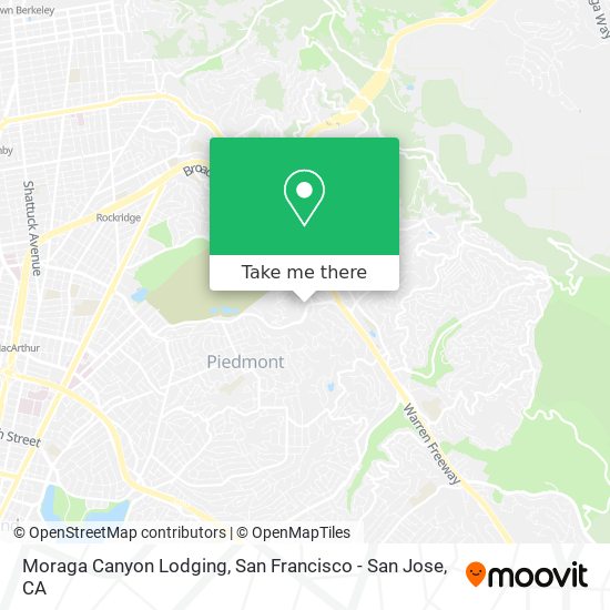 Mapa de Moraga Canyon Lodging