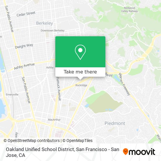 Mapa de Oakland Unified School District