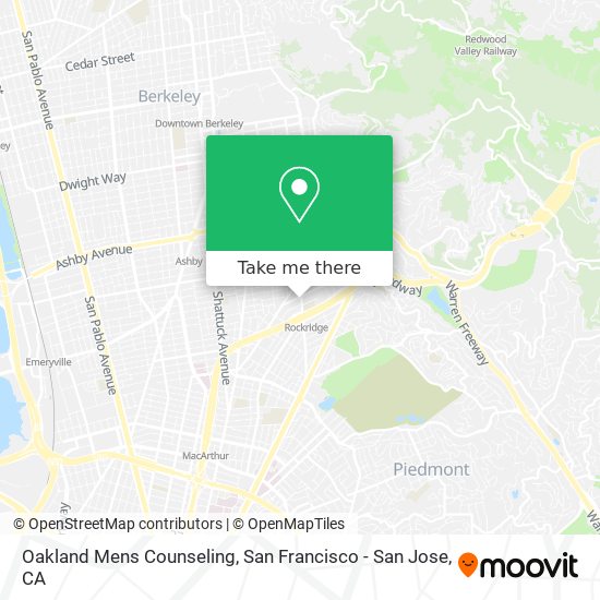 Mapa de Oakland Mens Counseling