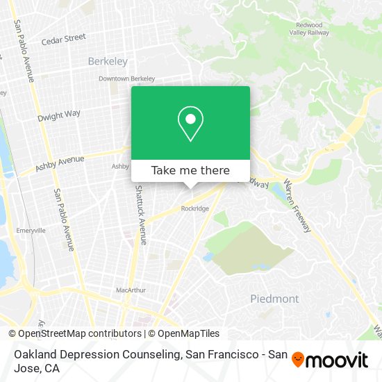 Oakland Depression Counseling map