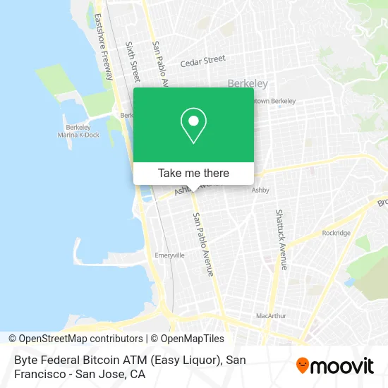 Byte Federal Bitcoin ATM (Easy Liquor) map