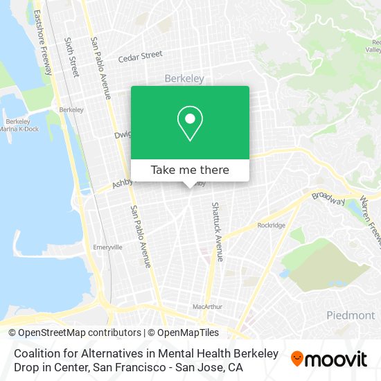 Coalition for Alternatives in Mental Health Berkeley Drop in Center map