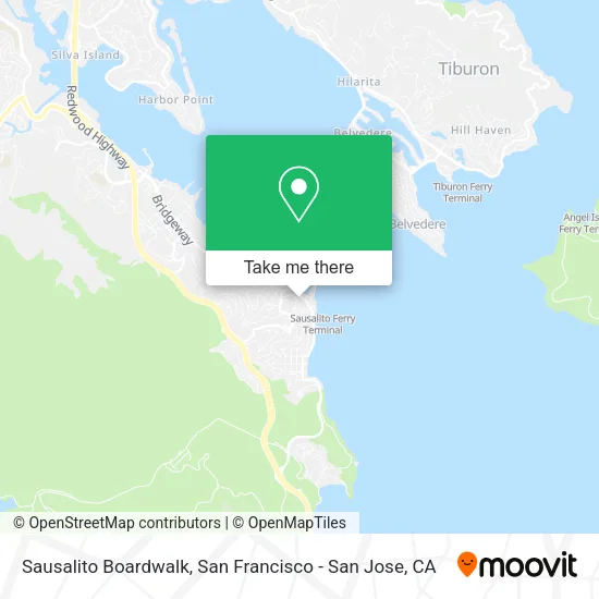 Mapa de Sausalito Boardwalk