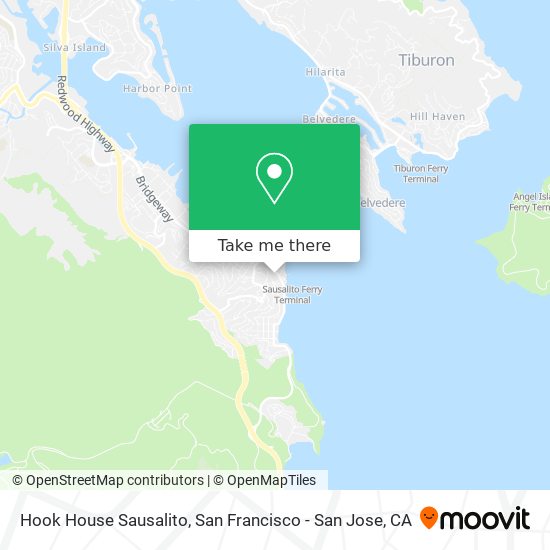 Mapa de Hook House Sausalito