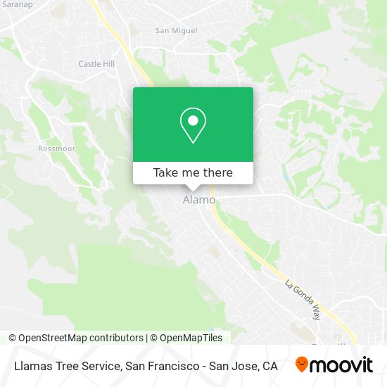 Mapa de Llamas Tree Service