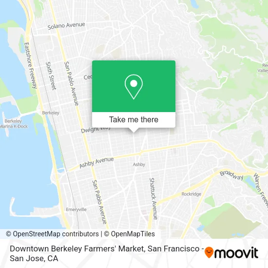 Mapa de Downtown Berkeley Farmers' Market