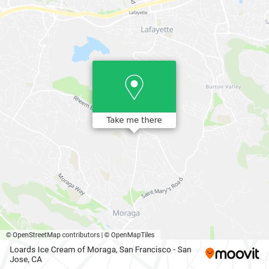 Mapa de Loards Ice Cream of Moraga