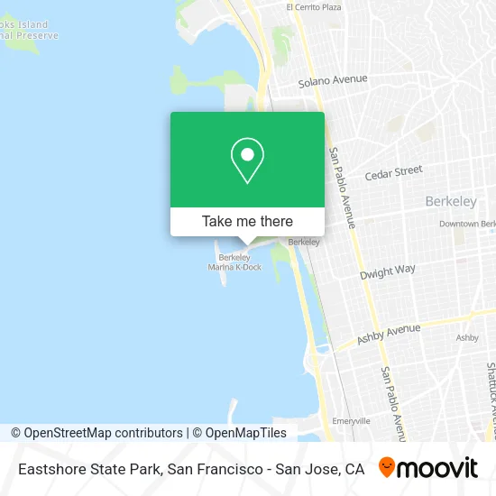 Eastshore State Park map