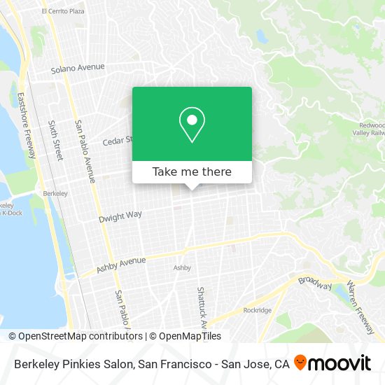 Mapa de Berkeley Pinkies Salon
