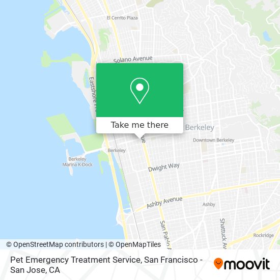 Mapa de Pet Emergency Treatment Service