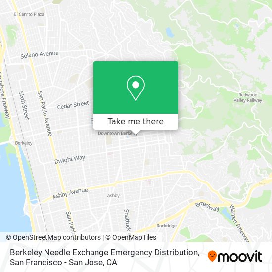 Mapa de Berkeley Needle Exchange Emergency Distribution